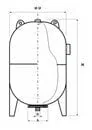 Hidrotank TD 1500 Dik Ayaklı Hidrofor Tankı