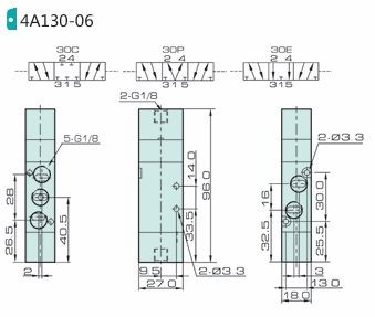 Jelpc 4A130 Pnömatik Yön Kontrol Valfi 5/3 Çift Hava Kontrol