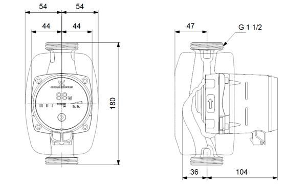 Grundfos ALPHA1 25-40(180 mm) 18-25.000 Kazan İçin Frekans Konvertörlü Sirkülasyon Pompası 4mss 2.6m³/h