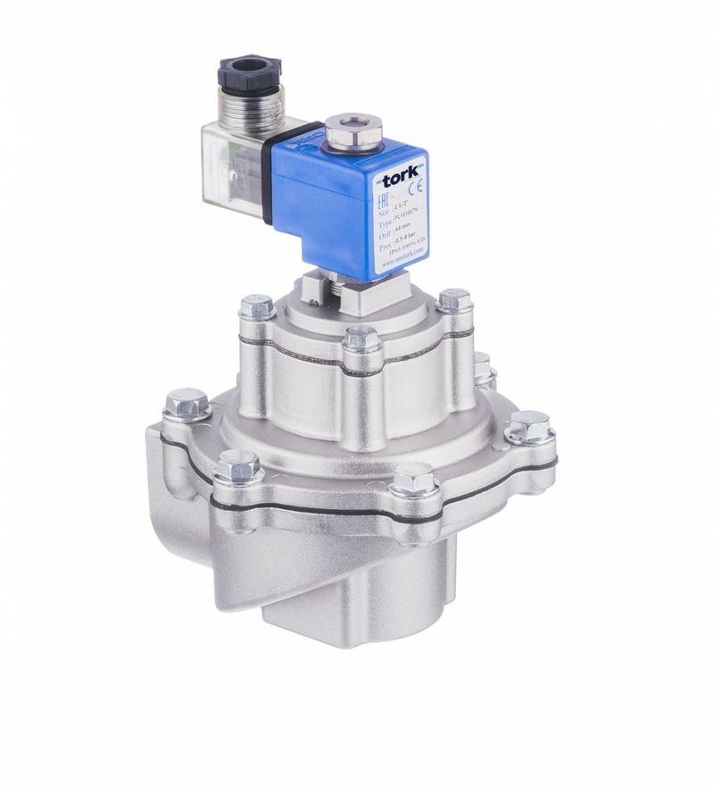 Tork PL1010 Patlaç Solenoid Valf Pilot Kumandalı N.Kapalı NBR Conta 2'' - 3 - 8 Bar - 12 VDC