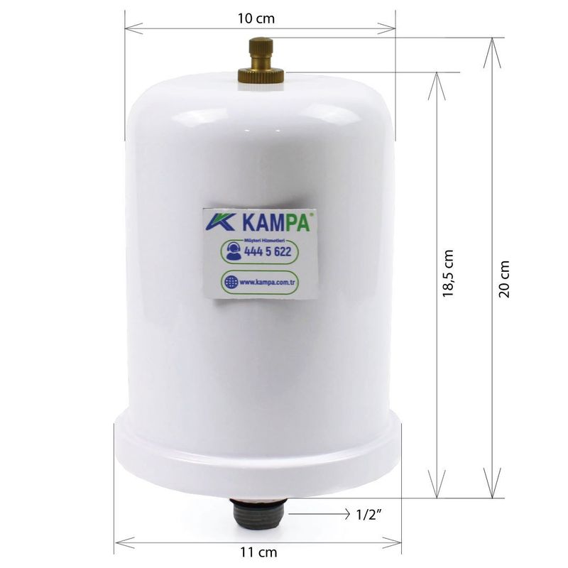 2 Litre Sıcak Su Genleşme Tankı 90 ℃ Patlamayan Tank