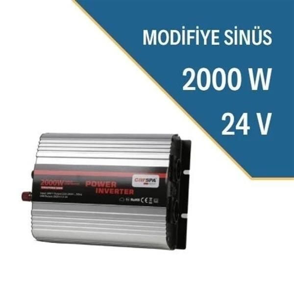 CARSPA 2000W-24V Modifiye Sinüs İnverter Güneş Enerji Solor Sistemi İnverter