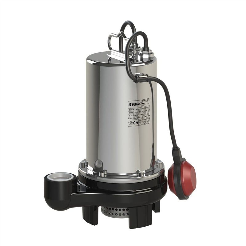 Sumak SDF 18/1.5 Y Kirli Su Dalgıç Pompa Monofaze (220V) 1.8 Hp
