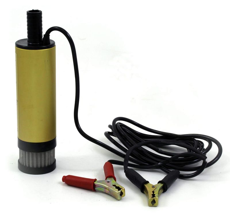 Kent 12 Volt Mazot Aktarma Pompası, Dc Su ve Süt Mini Dalgıç Süzgeçli 50 mm Dış Çap