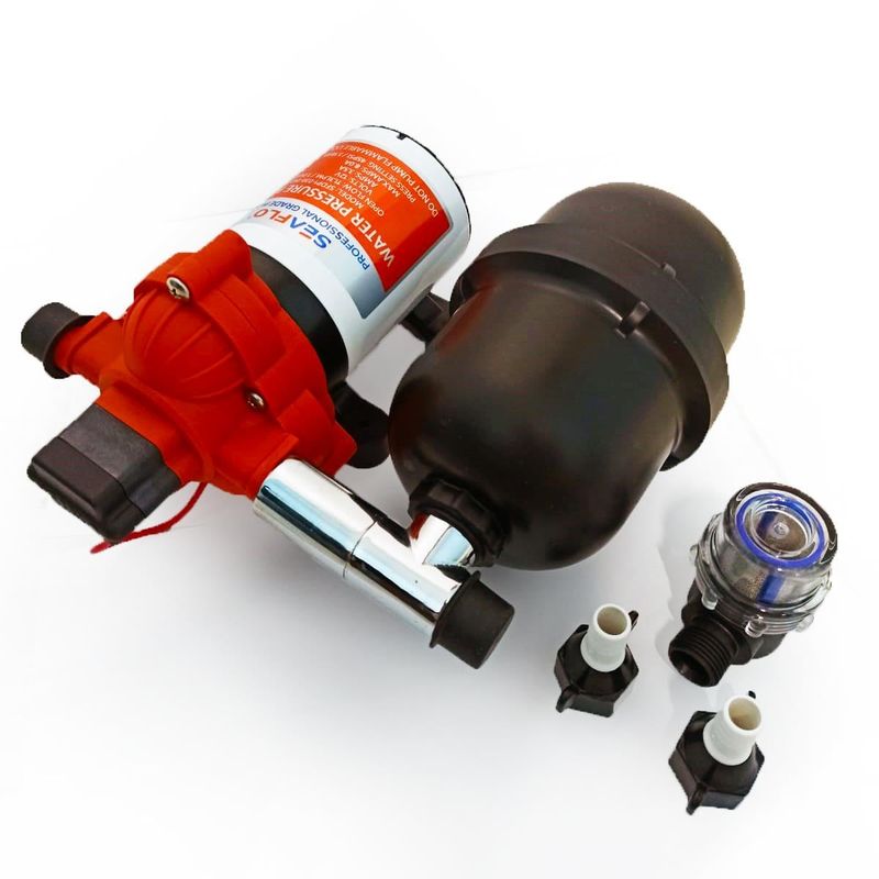 Seaflo 12 Volt 2 Lt Tanklı Otomatik Hidrofor, 11.3Lt 3.1Bar Tekne, Karavan Hidroforu