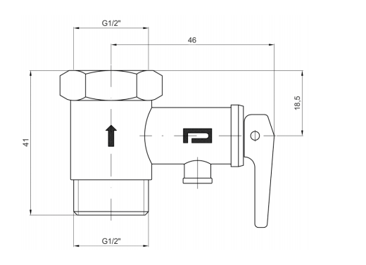 Pakkens 1/2 inch Termosifon Emniyet Ventili DN15 7 Bar Mandallı