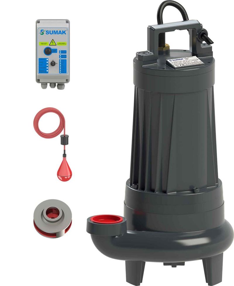 Sumak SDT 20/2 Foseptik Dalgıç Pompa Trifaze (380V) 2.2 Hp