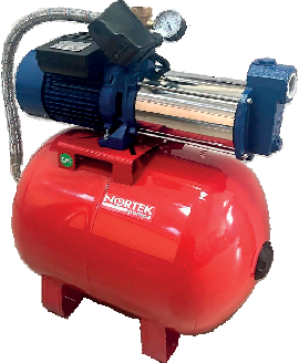 Nortek YMK 705 M Yatık Milli Kademeli Paket Hidrofor 1,5 HP 220V (50 Litre Tanklı)