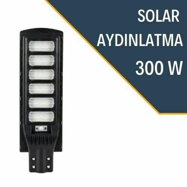 LEXRON 300 Watt Güneş Enerjili Lamba, Solar Sokak Lambası, Solar Aydınlatma