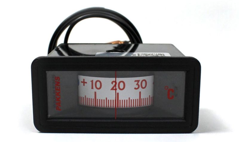 Pakkens 58x25 mm -40/+40 °C Arkadan Bağlantılı Gazlı Termometre 1mt Kapiler Boyu