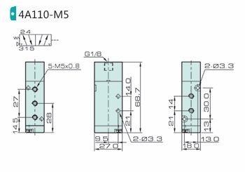 Jelpc 4A110 Pnömatik Yön Kontrol Valfi 5/2 Tek Hava Kontrol
