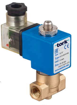Tork S1095 Genel Maksat Solenoid Valf Direkt Çekmeli N.Kapalı 1/4'' - 0 - 10 Bar - 110 VAC