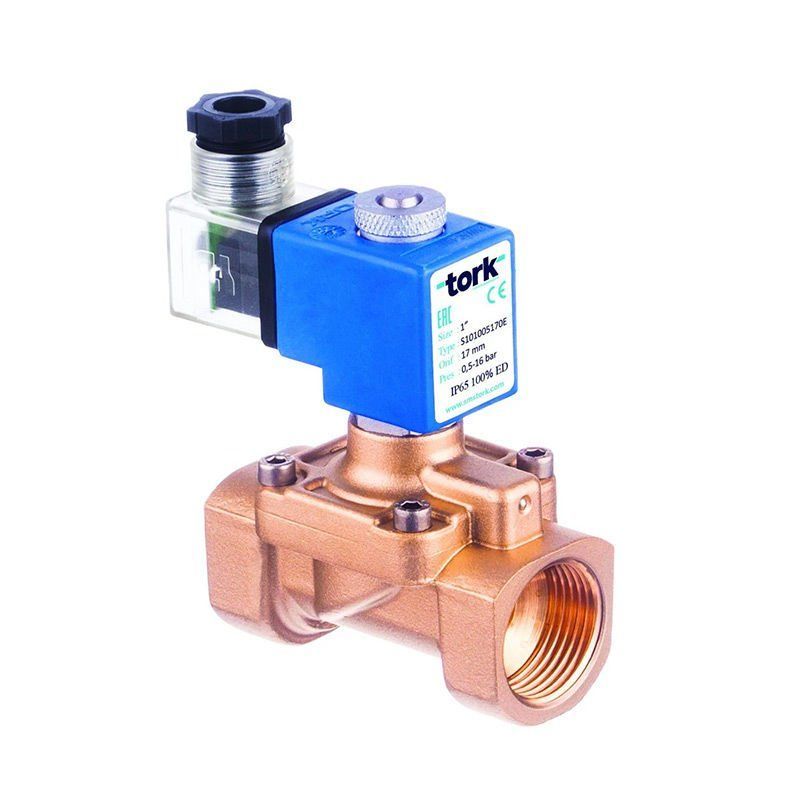 Tork S2030 Buhar Solenoid Valf Pilot Kumandalı N.Kapalı Geniş Orifisli 2'' - 0.5 - 3 Bar - 12 VDC