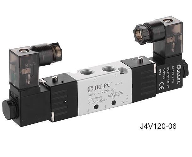 Jelpc 4V120 Pnömatik Yön Kontrol Valfi 5/2 Çift Bobin