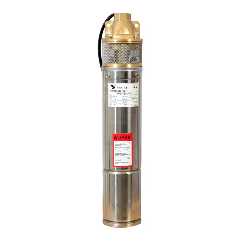 Kentaş 4SK100 4" Sürtme Fanlı Derin Kuyu Dalgıç Pompa 1 HP 380V