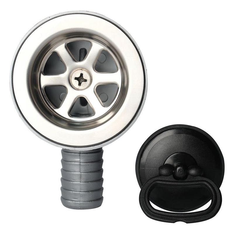 Tekne, Karavan Lavabo Evye Süzgeci, Krom 90 Derece - SR08140