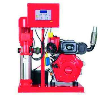 Nortek Yangın Hidroforu 1 Elektrikli + 1 Dizel + 1 Joker Pompalı 12 m³/h 85 mss 100 L Tanklı