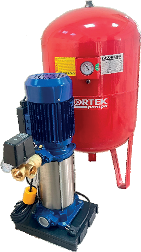 Nortek DMK 908 M Dik Milli Kademeli Paket Hidrofor 3 HP 220V (100 Litre Tanklı)