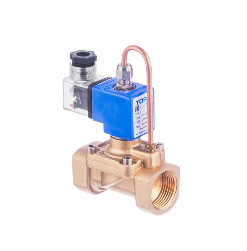 Tork S2011 Buhar Solenoid Valf Direkt Çekmeli N.Açık 1/4'' - 0 - 5 Bar - 12 VDC - 2.5 mm