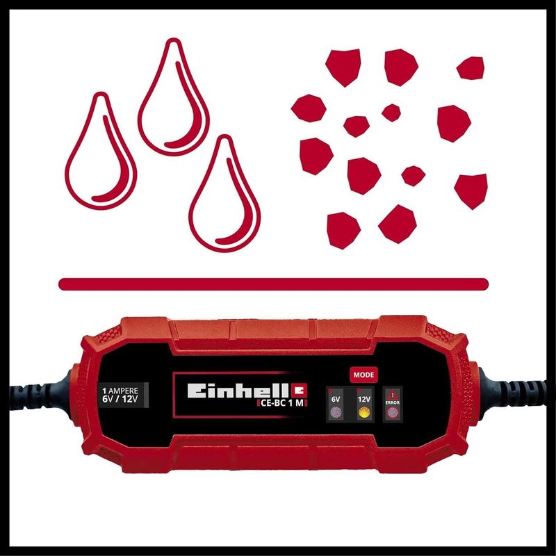 Einhell CE-BC 1M Akıllı Dijital Akü Şarj Cihazı 3-32 Ah 6/12 Volt 1 Amper