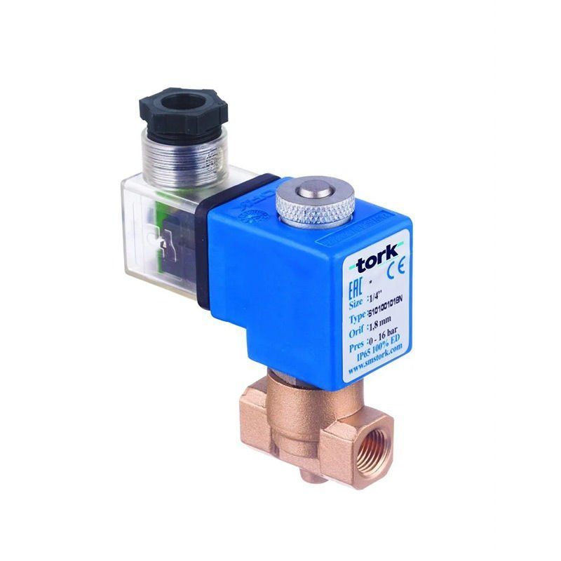 Tork S5010 Kompresör Solenoid Valf Pilot Kumandalı N.Kapalı 1'' - 0.5 - 16 Bar - 12 VDC