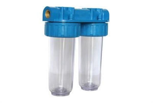 Aquafer 10 inç Çiftli Boş Filtre Kabı 3/4 inc İkili Su Filtresi