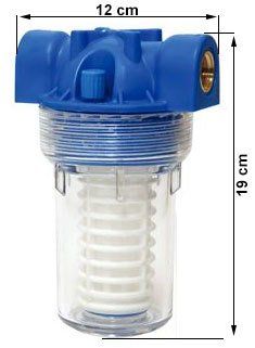 Aquafer 5'' Yıkanabilir Filtre 3/4 inc 100 Micron Su Süzme Tortu Pislik Tutucu Filtre