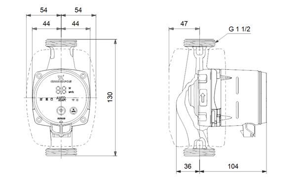 Grundfos ALPHA3 25-60(180 mm) 25-40.000 Kazan İçin Frekans Konvertörlü Sirkülasyon Pompası 6mss 3.4m³/h