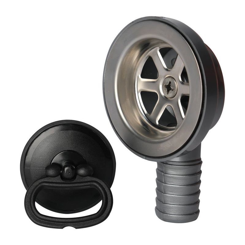 Tekne, Karavan Lavabo Evye Süzgeci, Krom 90 Derece - SR08140
