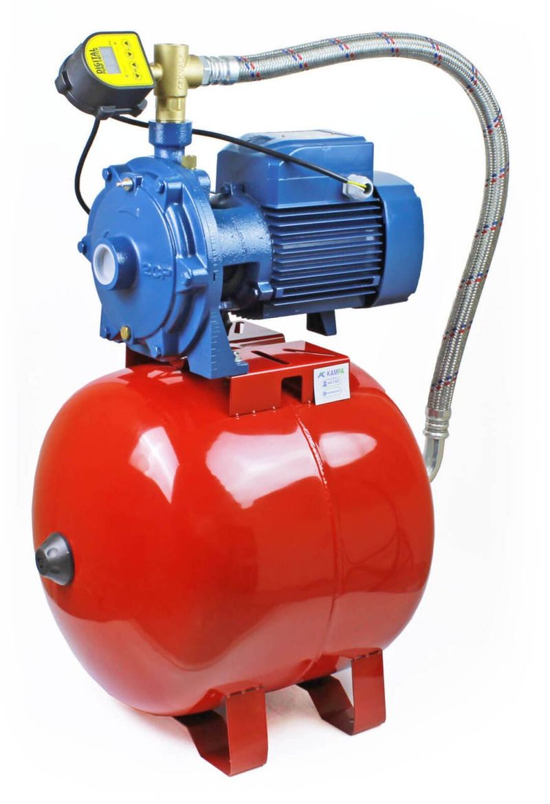Pedrollo 2CPm 25/14A Dijital Akıllı Paket Hidrofor 9 Kat 20 Daire 50 Litre Tanklı