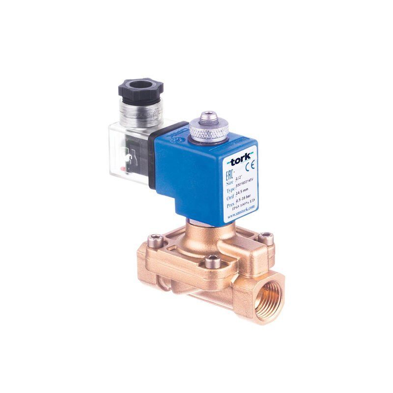 Tork S5016 Kompresör Solenoid Valf Pilot Kumandalı N.Açık 1'' - 0.5 - 16 Bar - 24 VDC