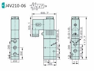 Jelpc 4V210 Pnömatik Yön Kontrol Valfi 5/2 Tek Bobin 08-1/4'' - 110 VAC