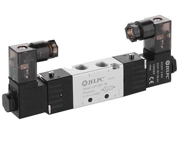 Jelpc 4V120 Pnömatik Yön Kontrol Valfi 5/2 Çift Bobin