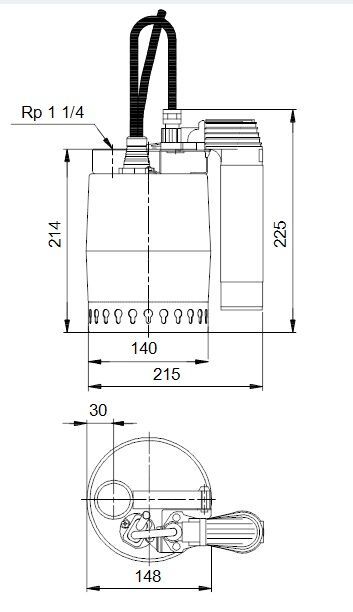 Grundfos UNILIFT KP250-AV-1 Paslanmaz Gövdeli Kirli Su Drenaj Dalgıç Pompa