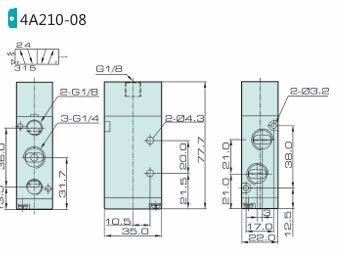Jelpc 4A210 Pnömatik Yön Kontrol Valfi 5/2 Tek Hava Kontrol