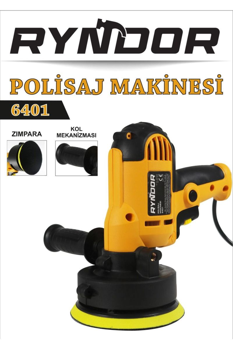 Ryndor 6401 Polisaj ve Pasta Cila Makinesi 700 W, 3700 d/dk, 125 mm