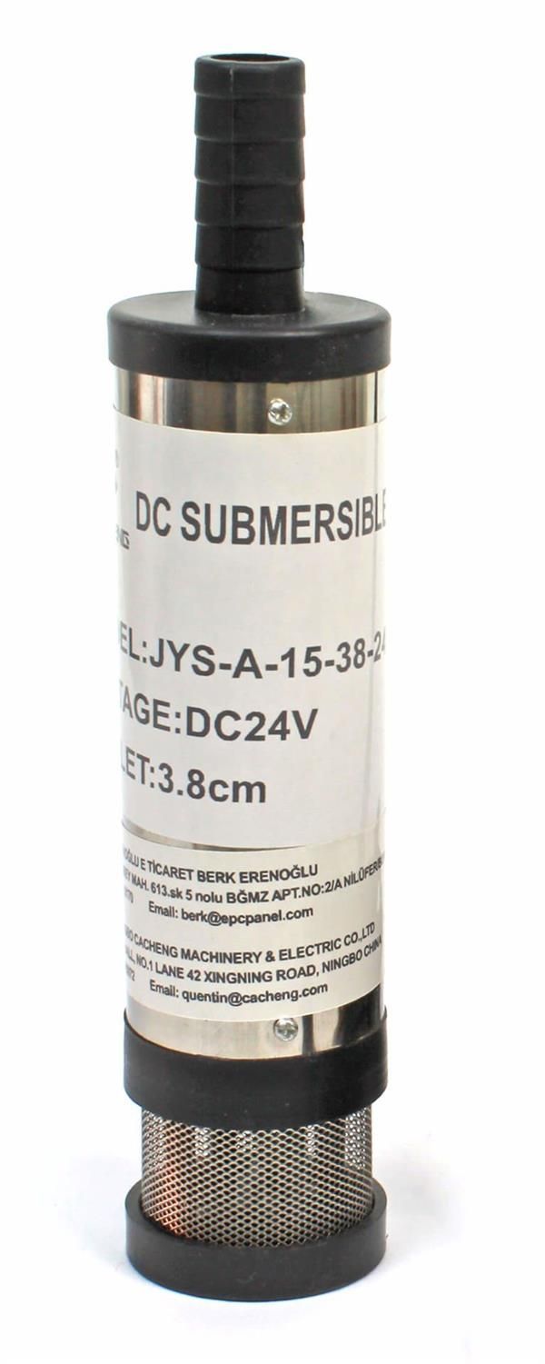 24 Volt Mazot Yağ Aktarma Pompası, Dc Mini Dalgıç Pompa Süzgeçli 38 mm Dış Çap