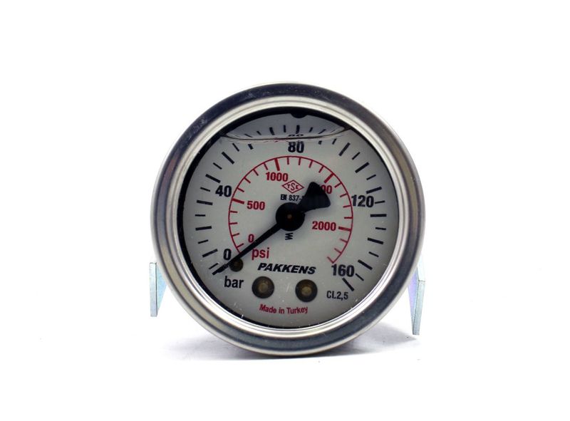 Pakkens 0-160 Bar 50 mm Arkadan Bağlantılı Panotipli Gliserinli Manometre G 1/4 inç