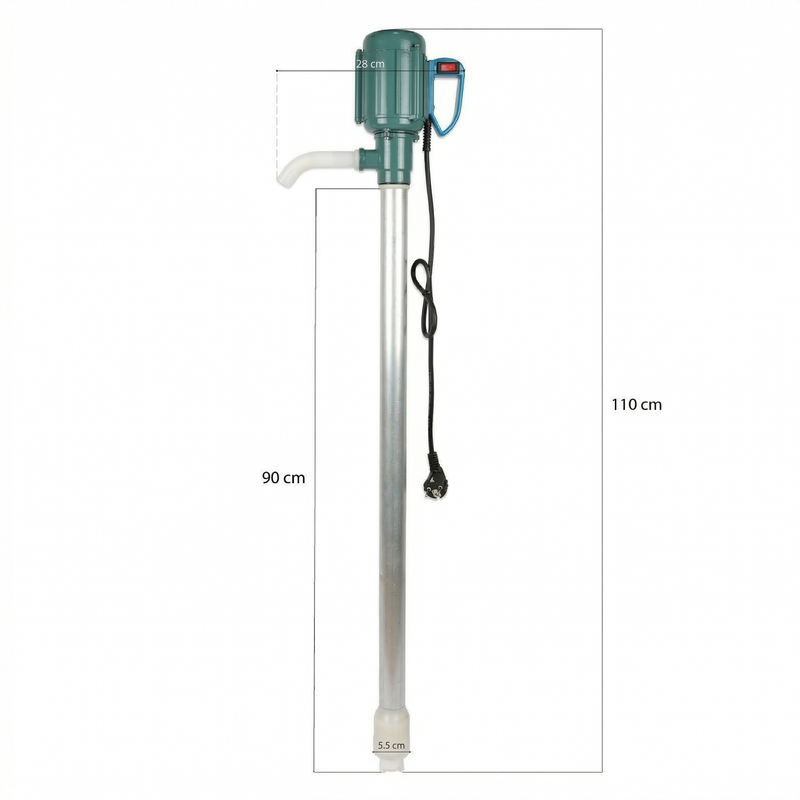 Water Sound DYB-40YT Elektrikli Yağ, Mazot, Yakıt Transfer Varil Pompası 40lt/dk 4mss