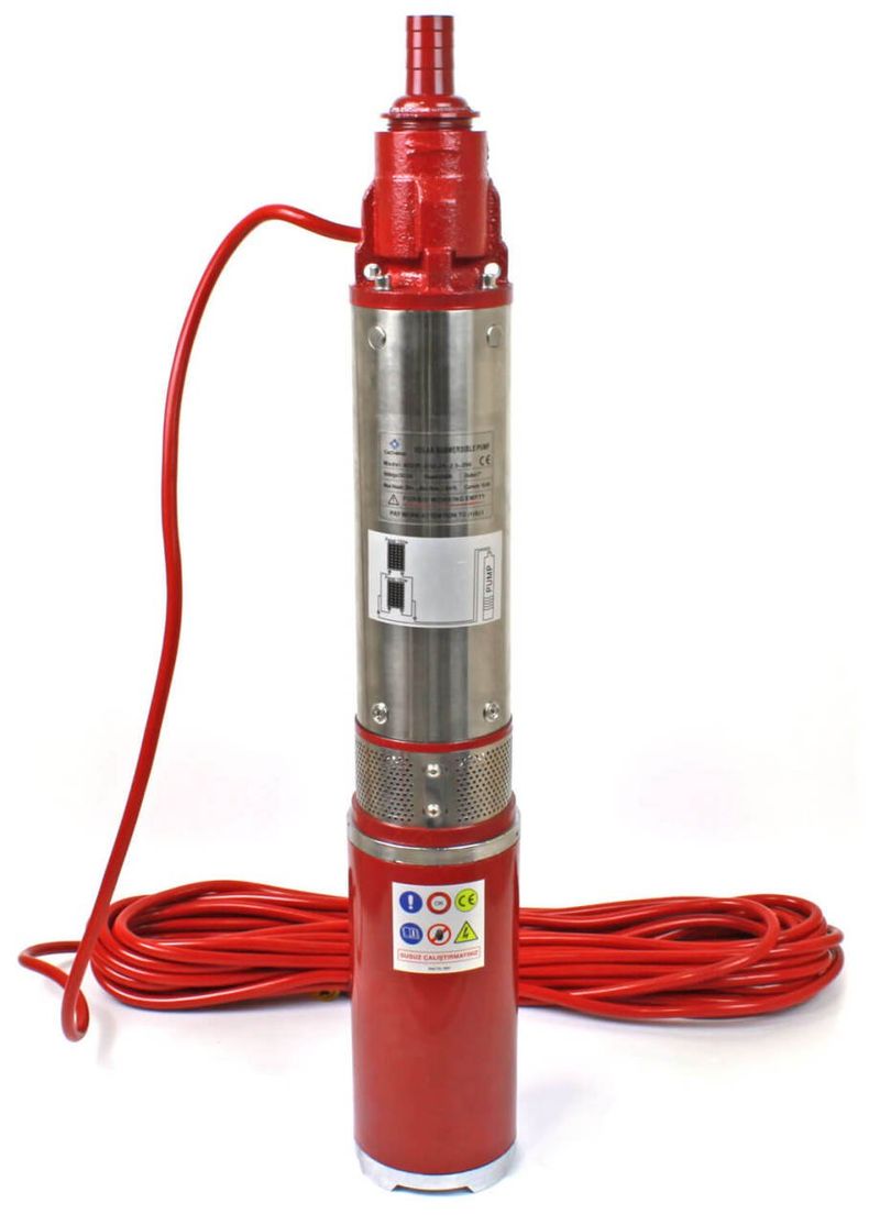 12 Volt Dc Solar Güneş Enerjili Kademeli Dalgıç Pompa 23 Mss 2.30 m³/h 200 Watt