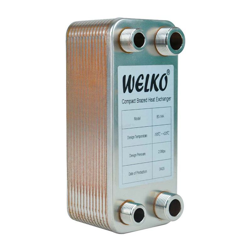 Welko EL30C-28 Kaynak Plakalı Isı Eşanjör Bağlantı 3/4 - 1/2 Kapasite 550 Lt/Saat