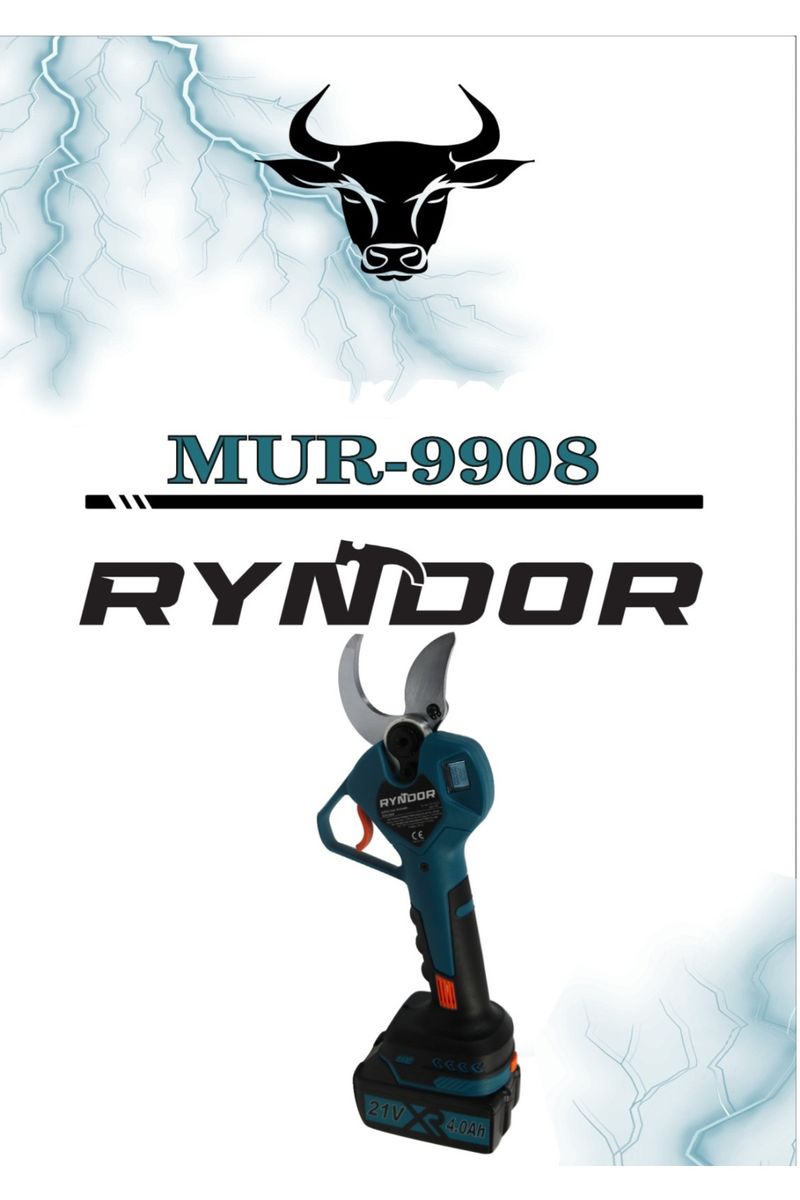 Ryndor MUR-9908 Akülü Dal Budama Makası 50 mm, Karbon Çelik Bıçak
