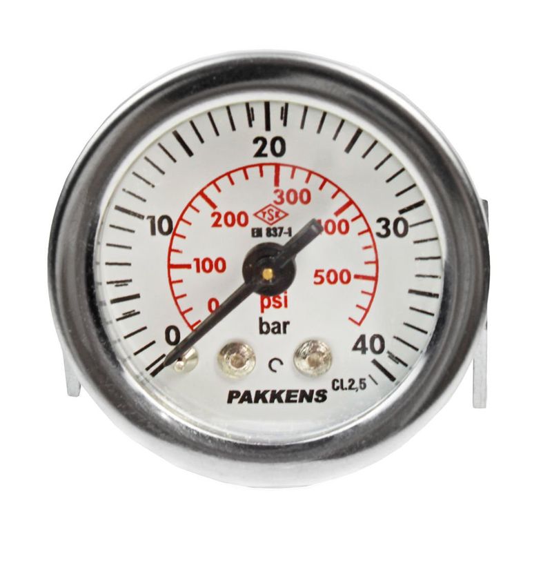Pakkens 0-40 Bar 40 mm Arkadan Bağlantılı Panotipi Kuru Manometre G 1/8 inç