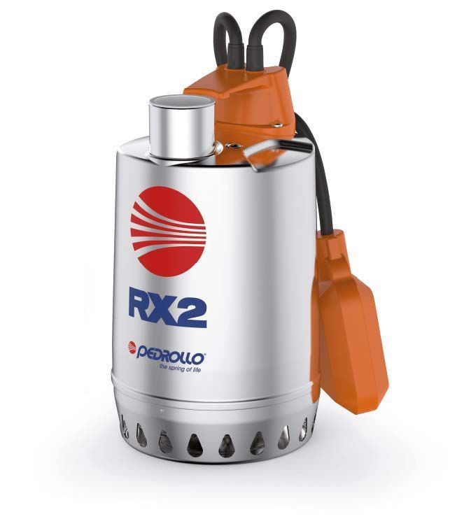 Pedrollo RXm 2 Flatörlü Full Paslanmaz Drenaj Dalgıç Pompa Monofaze(220 Volt) 10 mss 13.2 m³/h