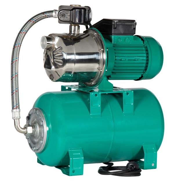 Wilo Aqua SPS 25-4.47 Paslanmaz Jet Pompalı 25 Lt Tanklı Otomatik Hidrofor 5 Kat 10 Daire, 1.3Hp