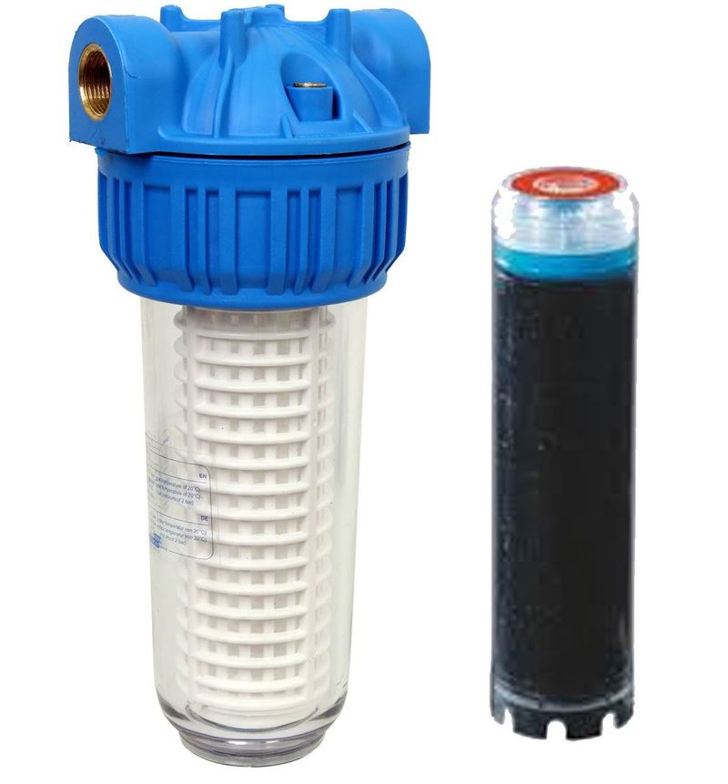 Aquafer 10 inç Aktif Karbon Tüp Su Filtresi 3/4 inc