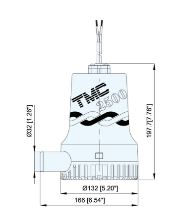 Tmc SR12118 Sintine Pompası 24 Volt 2500 gph 8 Amper