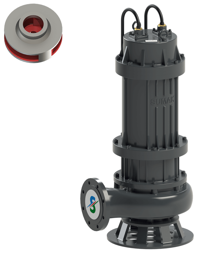 Sumak SDTK 250/6 Foseptik Dalgıç Pompa Trifaze (380V) 25HP (10 m. Kablolu)