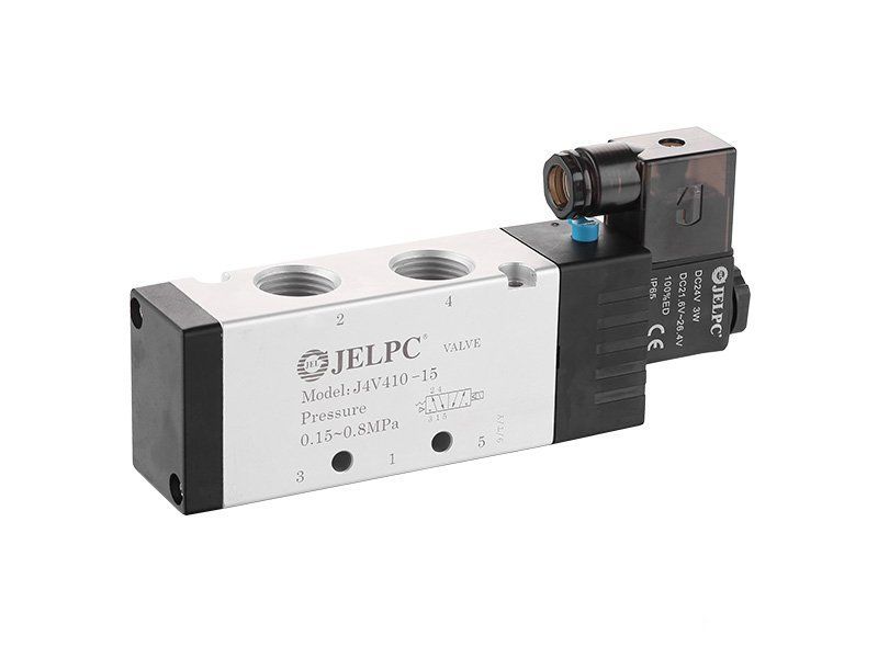 Jelpc 4V410 Pnömatik Yön Kontrol Valfi 5/2 Tek Bobin 15-1/2'' - 12 VDC