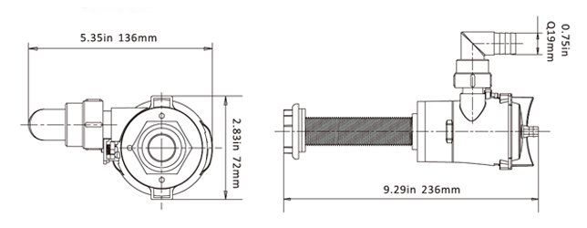 Seaflo SR12196 Dikey Livar Dalgıç Pompa 12 Volt 800 Gph SFBP1-G800-04